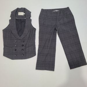 Dynamite Plaid Vest Short Co ord Suit Set